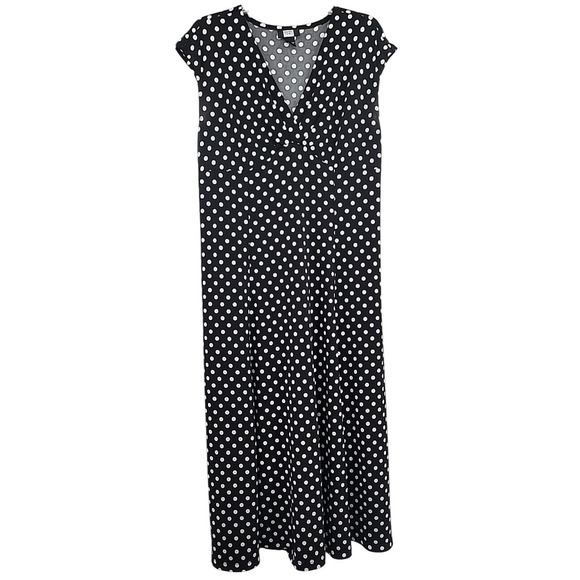 Vintage Studio 1940 Women's‎ L Polka Dot Maxi Dress Retro 50's Office Preppy Y2K - Picture 3 of 9